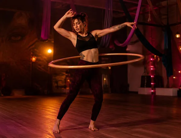 Student in a Hula Hoop Dance class at Flexibility in Flight studio in Chester, NY